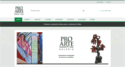 Desktop Screenshot of proartegaleria.com.br