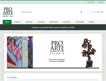 Tablet Screenshot of proartegaleria.com.br